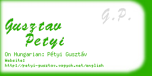 gusztav petyi business card